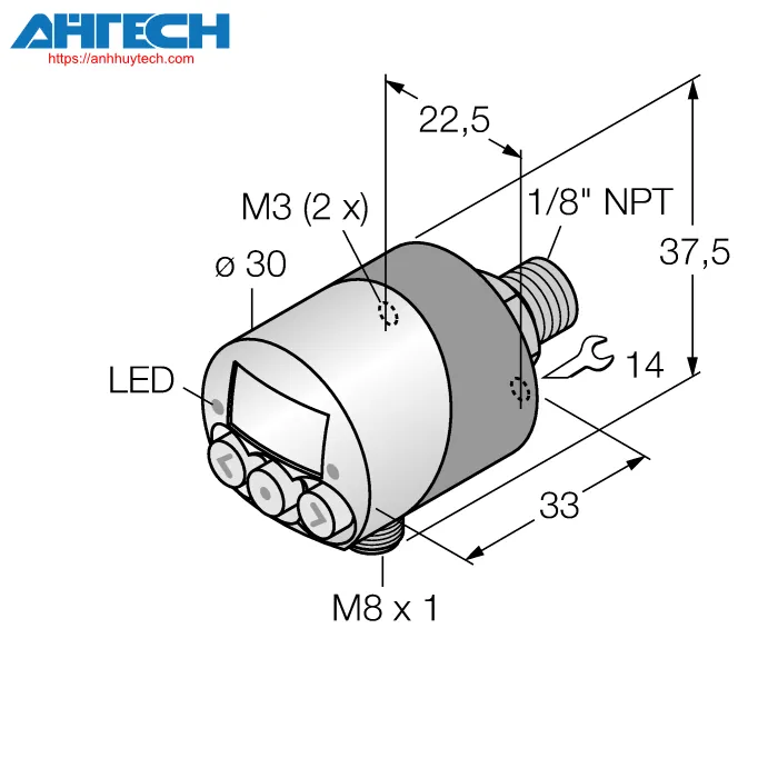 Pressure Sensor Turck pk01v-n14al-2up8x-v1141