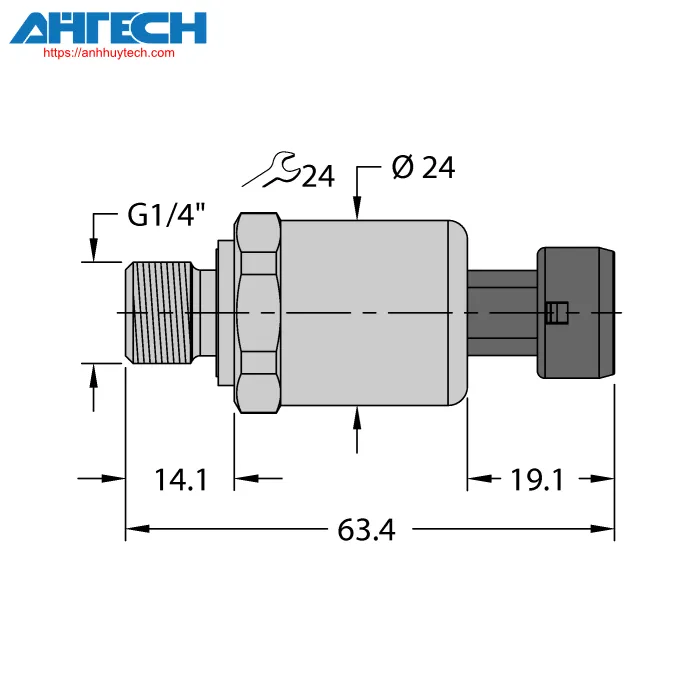 Pressure Sensor Turck pt10r-1104-i2-mp11