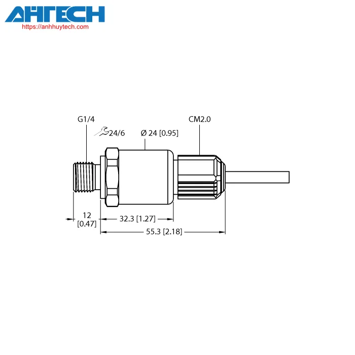 Pressure Sensor Turck pt1r-1004-i2-cm20-o