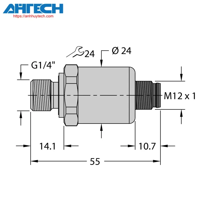 Pressure Sensor Turck pt1r-1104-i2-h1143