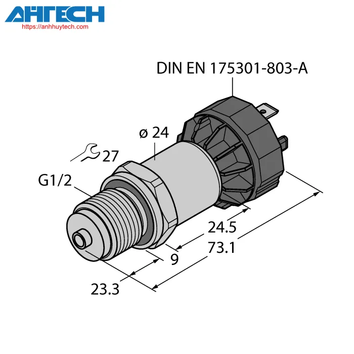 Pressure Sensor Turck pt6r-1008-i2-da91-x