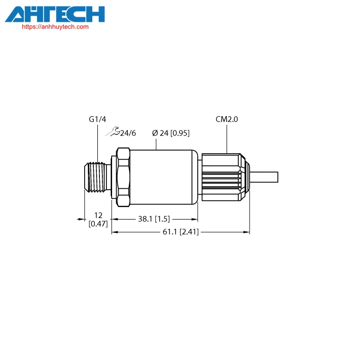 Pressure Sensor Turck pt6r-2004-i2-cm20-o