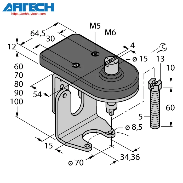 Phụ kiện cảm biến Turck bts-dsu35-zf07-m5