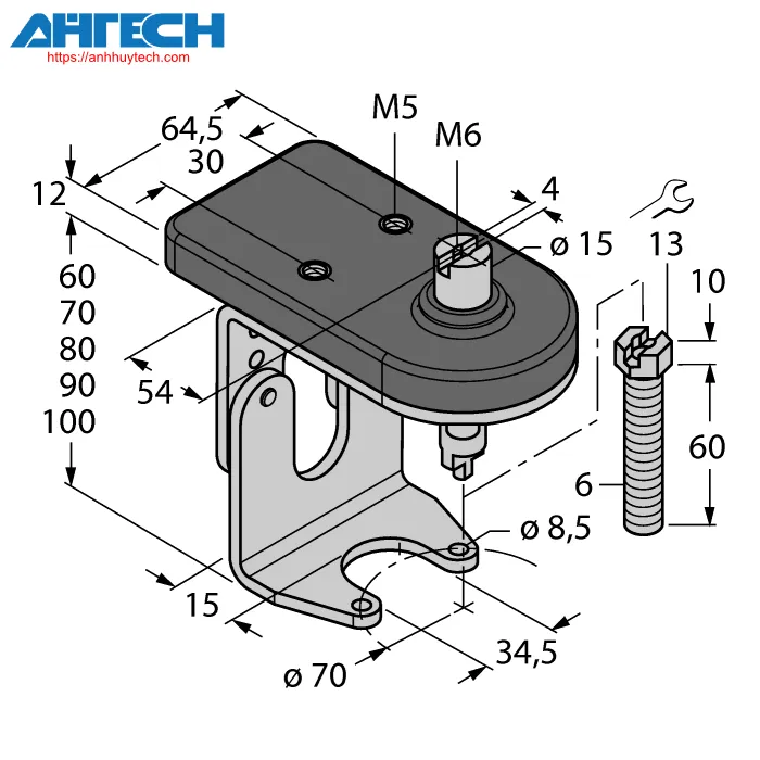 Phụ kiện cảm biến Turck bts-dsu35-zf07-m6
