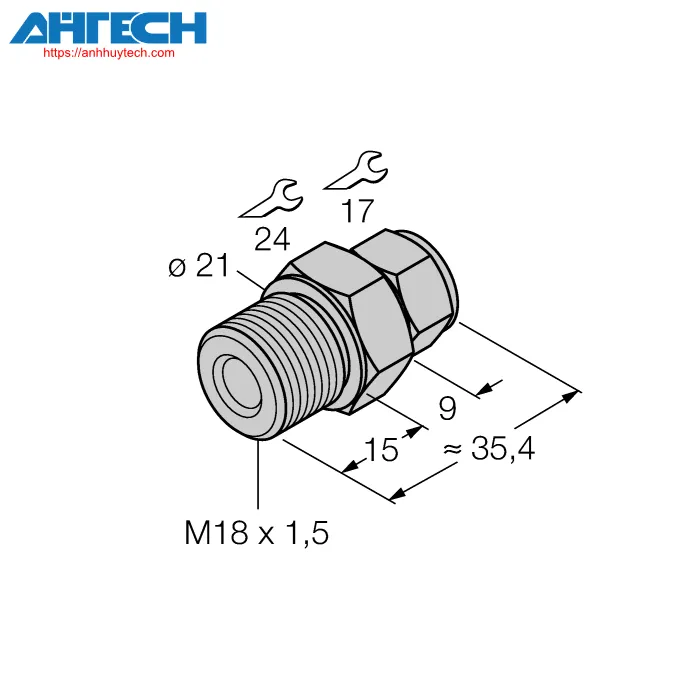 Phụ kiện cảm biến Turck cf-m-6-m18-a4