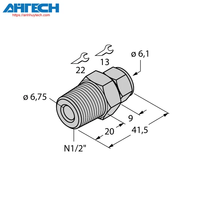 Phụ kiện cảm biến Turck cf-m-6-n1-2-a4