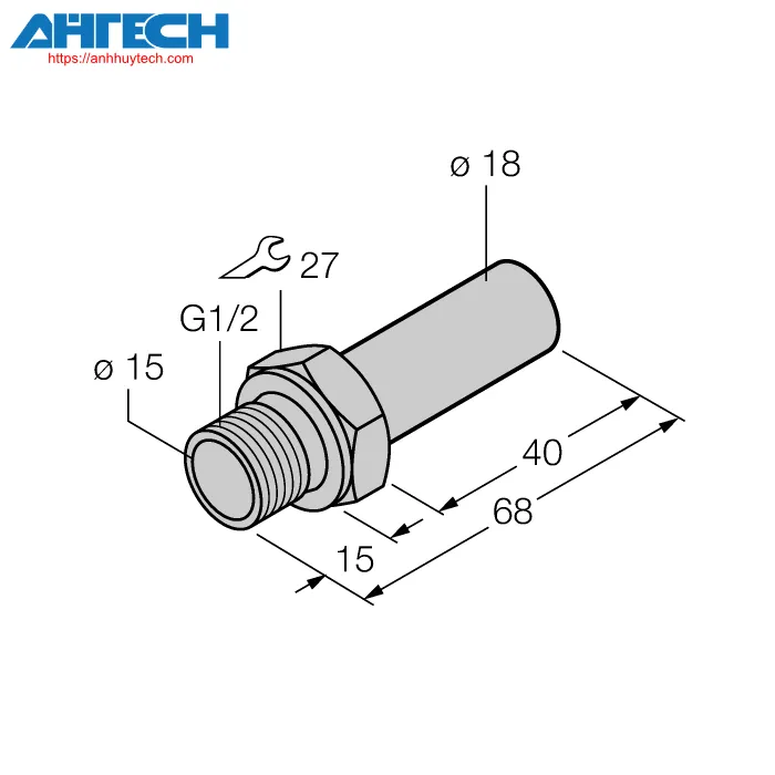 Phụ kiện cảm biến Turck ftci-g1-2a4-d18-l068