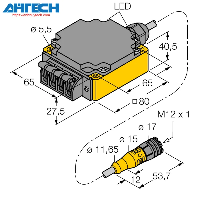 Phụ kiện cảm biến Turck tb3-cp80