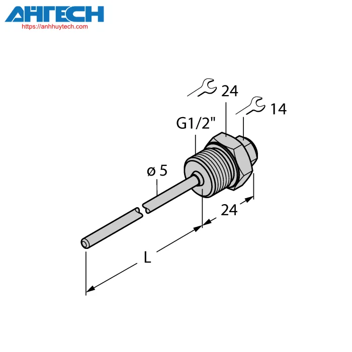 Phụ kiện cảm biến Turck thw-3-g1-2-a4-l050