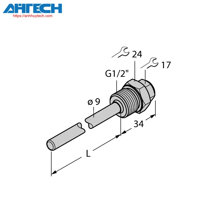 Phụ kiện cảm biến Turck thw-6-g1-2-ti-l050