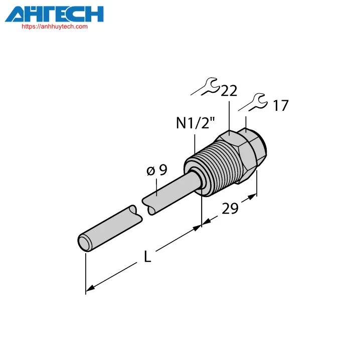Phụ kiện cảm biến Turck thw-6-n1-2-a4-l300