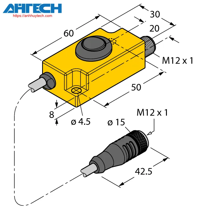 Phụ kiện cảm biến Turck tx2-q20l60