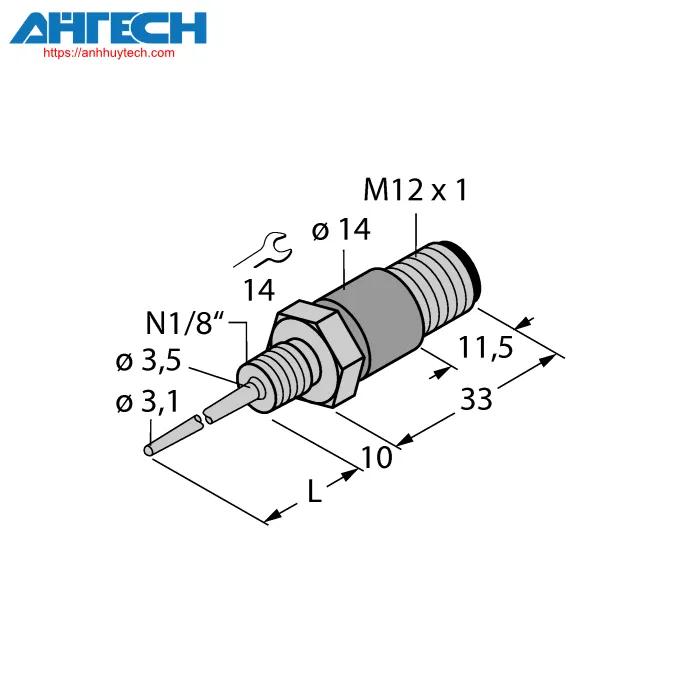 Cảm biến nhiệt độ Turck tp-103a-n1-8-h1141-l024