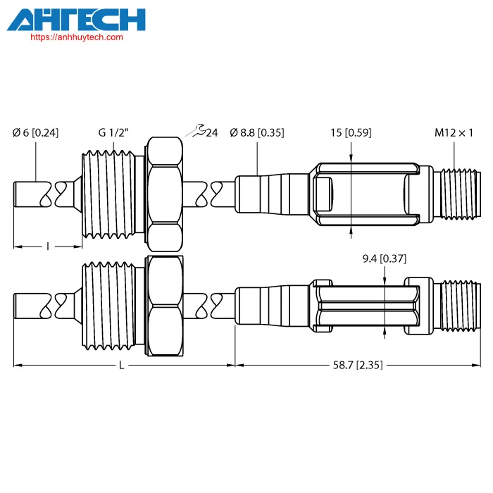 Cảm biến nhiệt độ Turck ttm150c-206a-g1-2-li6-h1140-l250-50-150c