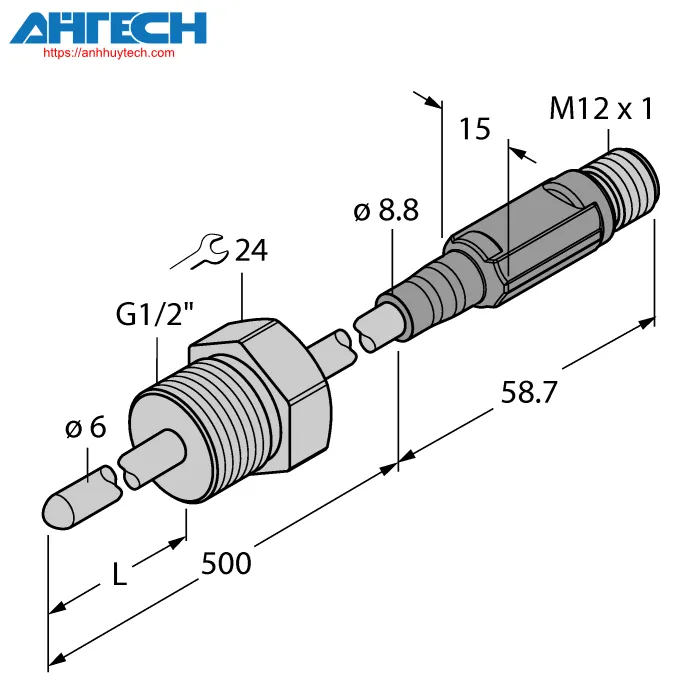 Cảm biến nhiệt độ Turck ttm150c-206a-g1-2-li6-h1140-l460-50-150c