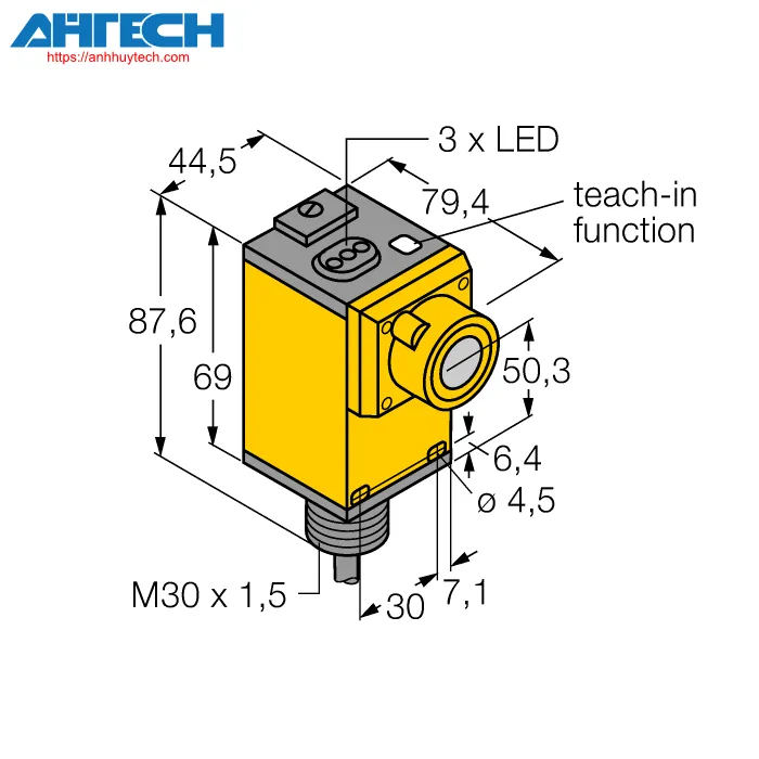 Cảm biến siêu âm Turck q45uliu64bcr-w-30