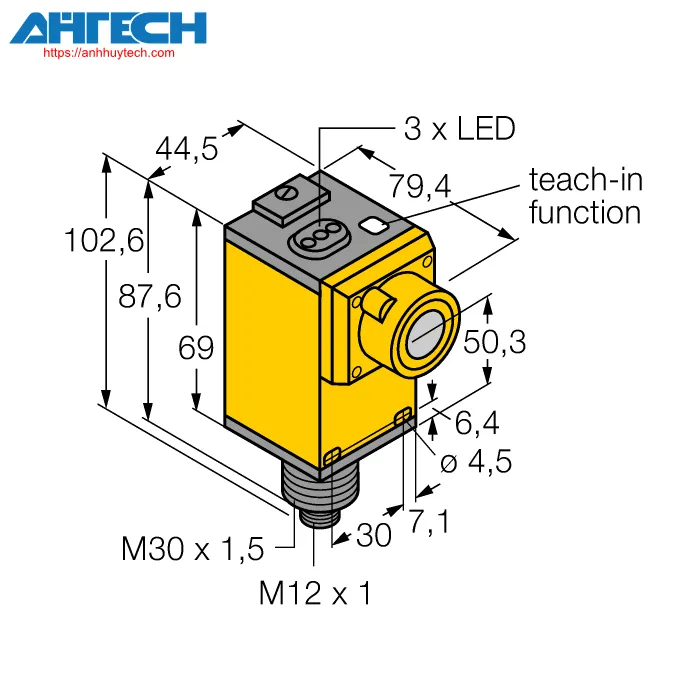 Ultrasonic Sensor Turck q45uliu64bcrq6